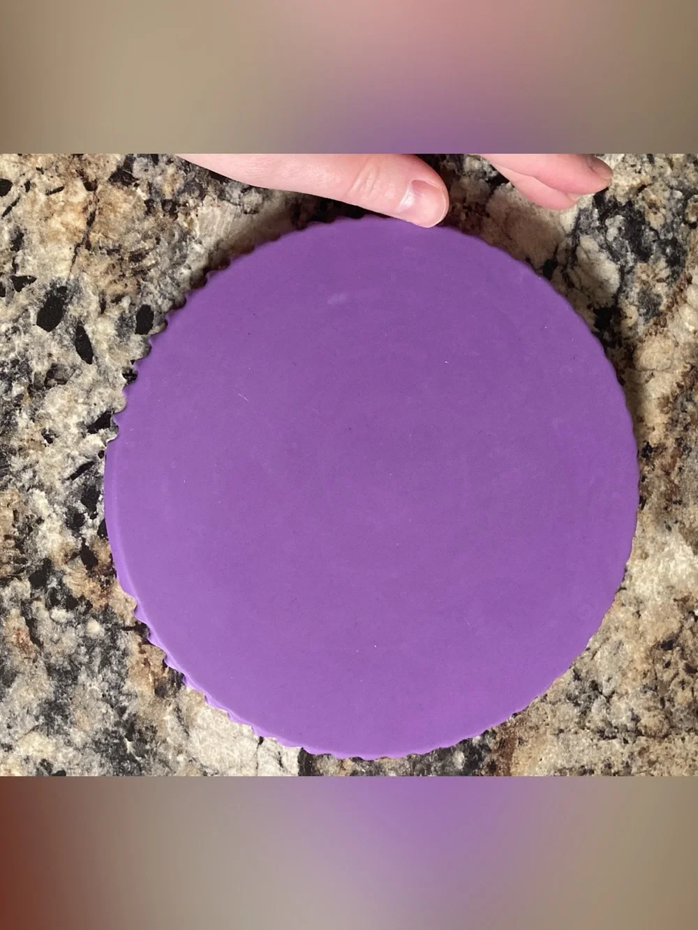 Freezbone dog lick Mat Purple Spiral
